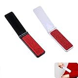 Kisstta 2-Teiliger Faltbare Fusselentfernerbürste, Tragbare Wiederverwendbare Mini-Fusselbürste Zum Entfernen Von Kleidung, Sofas, Stoffen, Tierhaaren Reise-Fusselbürste (Schwarz Und Weiß)