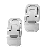 MALSSE Tragbarer Laptop-Ständer, Aluminium, zusammenklappbar, Höhe, Notebook-Halterung, Zubehör für unsichtbare Halterung, 2 Stück