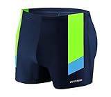 sesto senso Badehose Herren Eng Wettkampf Wasserdicht Schwimmhose M bis 4XL Enganliegende Bademode BD 381 4XL Navy Blau