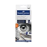FABER-CASTELL 114000 - Graphite Sketch Set, 8-teilig, mit 6 Goldfaber Bleistifte, 1 Spitzer, 1 Radierer
