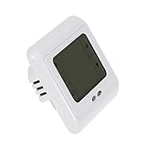 HOMSFOU Programmierbarer Digitaler Heizungsregler mit Touchscreen für Fußbodenheizung Externem Temperaturfühler Weiß Präziser Temperaturthermostat für Elektrische Heizsysteme