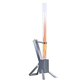 Feuerrohr aus Edelstahl & Glas für Pellets - Pelletfackel für Garten & Terrasse - Feuersäule mit Glasrohr