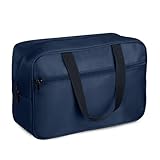 FITDON Volle Größe Kulturbeutel Große Reise Kulturtaschen, Tragbare Kosmetiktasche Make-up Taschen Organizer, Blau