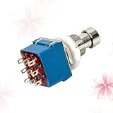 Alipis Effektpedal Fußschalter 3pdt True Bypass Gitarren Effektpedal Metall 9 polig für Gitarrenzubehör und Verstärkersteuerung