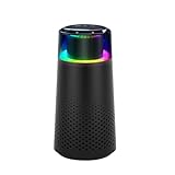 Fourmor Auto-Luftreiniger – aktualisierte Mini-Luftreiniger mit HEPA-Filter, Atmosphärenlichtfunktion mit LED-Lauflicht, für Auto, Zuhause, Büro