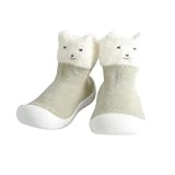 Winter Babyschuhe mit langem Schaft kuscheligem Futter für erste Schritte mit süßem rutschfester Sohle als ideale Lauflernschuhe für Kleinkinder in weicher Sockenoptik (Light Green, 20 Infant)