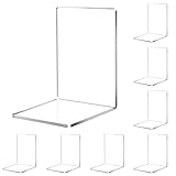 Buchstützen-Set, buchstütze aus 8 transparenten Acrylbuchstützen. Geeignet für Schule, Zuhause, Büro, Bibliothek, Schlafzimmer und Schreibtischorganisation. Transparente Dekoration