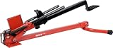 Yato Profi Manueller Holzspalter für Fußbetrieb, 1,2 Tonnen, liegende Ausführung, bis 430mm, mechanischer Holzspalter, Rot