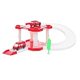 JOINPAYA 1 Satz Feuerwehrauto Frühpädagogisches Feuerwehrspielzeug Für Jungen Minispielzeug Für Mädchen Auto Parken Geschenkspielzeug Für Rot Plastik
