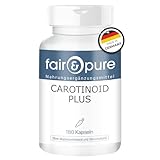 Fair & Pure® - Carotinoid Komplex mit Beta-Carotin - 180 Kapseln - Lutein - Lycopin u.a - vegan - ohne Magnesiumstearat