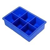 TOYANDONA Silikon Eiswürfelform Blau Lebensmittelgeeignet Multifunktional für Eiswürfel Gelee und Pudding Wiederverwendbar Kreatives Design Quadratische Würfel