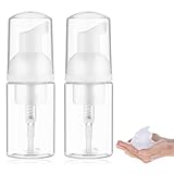 2 Stück Schaumspender 30 ml Reisen Schaumspenderflasche Klar Seifenspender Tragbare Schaumflasche Nachfüllbarer Schaumseifenspender Mini Pumpspender für Schaum Shampoo Kosmetik (30 ml)