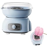 NAVESO Zuckerwattemaschine, Zuckerwattemaschinen, 500W Cotton Candy Machine, Zuckerwatte Maschine mit Messlöffel und 10 Zuckerwatte Stäbe, Zuckerwattegerät für Geburtstag (Hellblau)