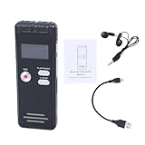 SHOOYIO 64 GB digitaler Sprachaktivierter Recorder mit Wiedergabe, 3072 Kpbs Diktiergerät, Diktiergerät mit Rauschunterdrückung