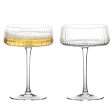 Anton Studio Designs – Empire Champagnerschalen – Handgefertigte Gläser – Champagnergläser – Coupé-Gläser – 2er Set