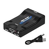 HDMI SCART Converter HDMI to SCART Adapter HDMI auf SCART Konverter 720/1080P Switcher HDMI Video and Audio Compatible PAL/NTSC Format Support SKY HD Blu-Ray Lettore HDTV STB VHS Xbox PS4 DVD PC CR