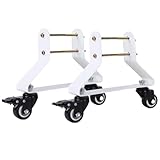 Tidevib Hydraulischer Heizkörper-Rollenständer aus Kohlenstoffstahl, 360°-Mobilität mit Bremse, kompatibel mit elektrischen Heizgeräten, 2 Stück