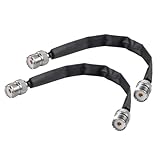 Suoumwa SO239 50 Ohm Flach Koaxialkabel 2pcs Tür/Durch UHF Weiblich zu UHF Weiblich