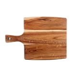 Holzschneidebretter für die Küche, Hackbrett und Servierbrett, Holz-Wurstbrett mit Griff, ideal für Käse, Pizza, Fleisch, Brot, Gebäck, Obst, Gemüse A, B (A)