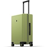 LEVEL8 Handgepäck Koffer Leicht aus 100% Polycarbonat,Koffer Trolleys Hartschalen,TSA,8 Spinner Rollkoffer Reisekoffer Elegance Micro-Diamond Textured Design(54cm,40L,Grün)