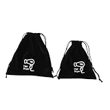 Alipis 2 Stück Multifunktionale Haartrockner aufbewahrungstasche Kordelzug Staubschutz Leicht Kompakt für Reisen Badezimmer Schmuck und Kleine Accessoires Schwarzes Veloursmaterial