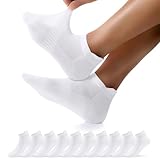 FALARY Wandersocken Damen 39-42 Kurz Weiß Sneaker Socken Herren 39-42 Baumwolle Kurzsocken Sportsocken Laufsocken Funktionssocken Atmungsaktiv 10 Paar