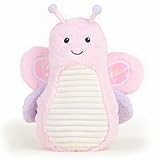 Warmies Plüsch Pinker Schmetterling Mikrowellengeeignet Groß, Gewichtetes Kuscheltier zur Beruhigenden Linderung, Mit Französischem Lavendelduft, Mikrowellengeeignetes Plüschtier für Erwachsene und Ki