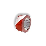 Warnband, Absperrband, Markierungsband, Nicht klebend, 48 mm x 200 m, Rot und Weiß, 1 Stück
