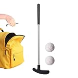 Zwei-Wege-Club-Putter, Golf-Putter mit 15,8 cm langem Kopf aus Zinklegierung, Golfschläger, Edelstahl-Schaft, tragbarer TPR-Griff, 2-Wege-Putter, rostfrei, Mini-Golf-Zubehör für So