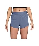Nike Damen Swift Dri-fit Mid-Rise 2.5' Brief-Lined Running Shorts, World Indigo/Reflective Silver, Mittel