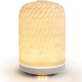Onaboviva Yura Aroma Diffuser – Ultraschall-Diffusor mit Luftbefeuchtung aus handgefertigter Keramik, Wellnesslicht, Timer, Auto-Off (BPA-frei, 120ml, für Räume bis 20m²)