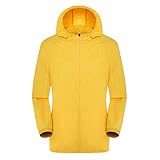 Mymyguoe Trainingsjacke Herren Windbreaker Atmungsaktiv Sonnenschutz Laufjacke Sportjacke Leichte Kapuzenjacke Softshell Jacke Dünne Fahrradjacke Regenjacke Regen Jacke Regenmantel Windjacke