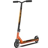 Scooters Leichter Tretroller für Erwachsene mit Nylonrädern, 2-Räder, professioneller Profi-Roller, ausgefallene Trick-Roller (Farbe: Orange, Größe: 66,5 x 46 x 86 cm)
