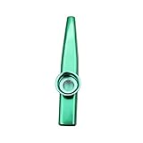 Reinscer Kazoo Aluminiumlegierung Metall mit 5 StüCk Geschenk FlöTe Diaphragma für Kinder Musik Liebhaber GrüN