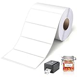 1000 Sticky Labels, Selbstklebende Adress-Etiketten, Blanko-Weiße Etiketten auf Rolle, Klebeaufkleber, Mehrzweck für Marmeladengläser, Versand, Partytüten, Preis, Gefrierschrank, Porto 89 x 36mm