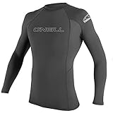 O'Neill Wetsuits Men's Basic Skins L/S Rash Guard Vest, Graphite, L