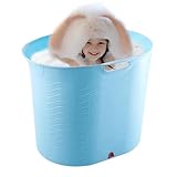 Tragbare Badewanne für Kleinkinder – Hochtemperaturbeständige Badewanne, sicherer Badeeimer für Kinder | Badewanne mit Drainageboden, Reisebedarf geeignet für alle