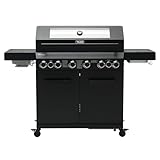TAINO PLATINUM YAMARA DARK 6+2 Gasgrill Stahl 6 Brenner Keramik Sear-Burner Keramik Backburner Piezo-Zündung Grillrost Gusseisen