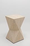 Kare Design Beistelltisch Luxury Triangle Travertine, Beige, Couchtisch, Ablage, Nachttisch, Stein-Optik, 53x31x31 cm (H/B/T)