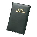 120 Einheiten Leder Münzalbum Gedenkbanknote Sammler Münzen Notiz Papier Sammlung Buch Display Aufbewahrung Reise Grün