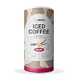 TryMOIN - Vanilla Protein Eiskaffee Pulver ohne Zuckerzusatz & Süßstoffe - echter Bio-Kaffee mit Protein, 100% natürliche Zutaten - 11g Protein pro Portion, leicht löslich - 20 Portionen
