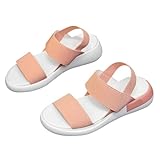 mophrati 1 Paar Studentin Schuhe mit elastischen Riemen Sommer Sport Sandale Freizeitschuhe Sandalen Party Tägliche Arbeit, Rosa, Größe 36