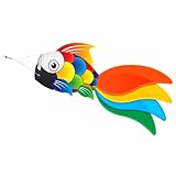SGftre Fisch-Windsack - Hochwertiger Windsack für draußen, wasserfest & leicht zu befestigen - Perfekte Deko für Garten, Balkon, Strand, Boot & Angeln (1, Fisch Windsack - bunt)
