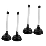 Homoyoyo 4 Stück Teiliges Toiletten Siphon mit Starkem Saugdruck Gummiplunger für Maximalen Abdruck Vielseitig Einsetzbar für Bad Küche und Waschbecken Langlebiges Elastisches Material