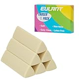 EULANT Dreieck Radiergummi 6 Stück, Radierer Kinder, Sanft 2B Eraser für Schulbüros Skizzen Gemälde Bildende Kunst