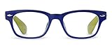 Peepers by PeeperSpecs Bellissima Lesebrille mit blauem Licht, Marineblau/Grün, 3,00, marineblau/grün, 49