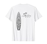 California Santa Cruz Surfer Surfbrett Rückendruck T-Shirt