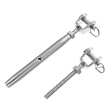 LIFKOME Edelstahl Geschlossenes Spannschloss Drahtseilspanner Korrosionsbeständig Langlebig für Zeltseile und Drahtregulierung