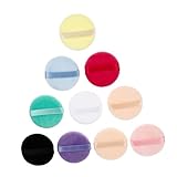 FIXOSHEE 10 Stück Teiliges Kleine Make Up Puderquasten aus Hochwertigem Material Weiche Komfortable Kosmetik Schwämmchen für Lose Puder und Foundation Praktische Makeup Tools für Mädchen