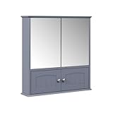 Vicco Spiegelschrank Bianco, Grau, 56 x 58 cm